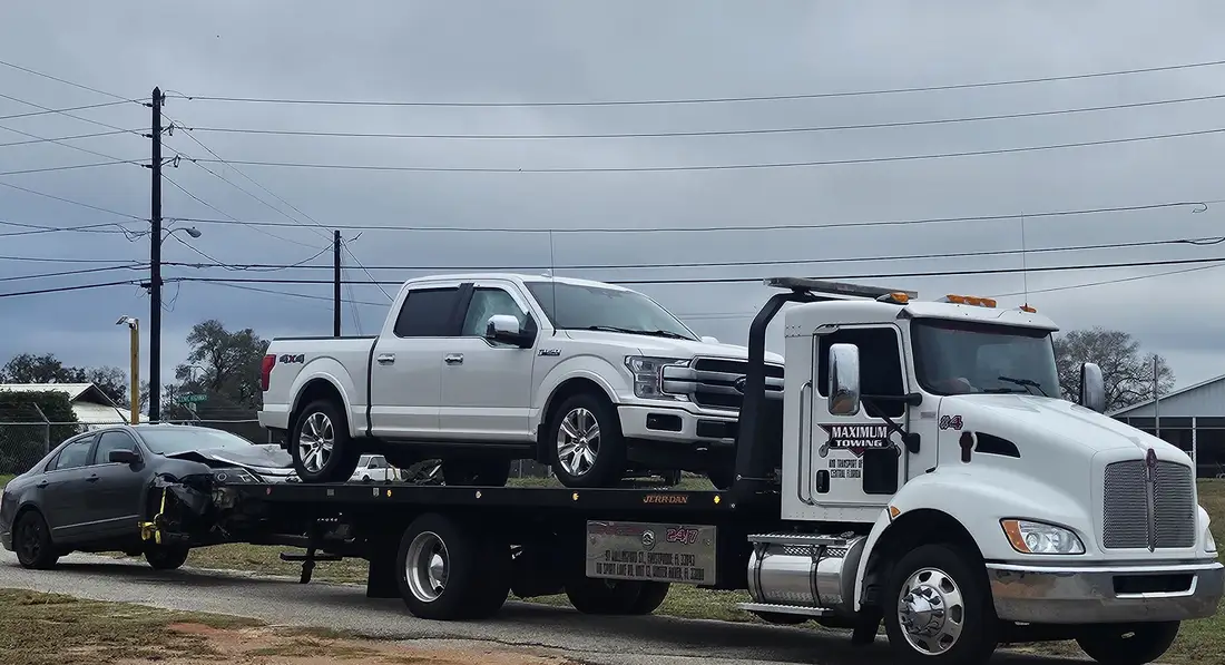 Loaded transport truck