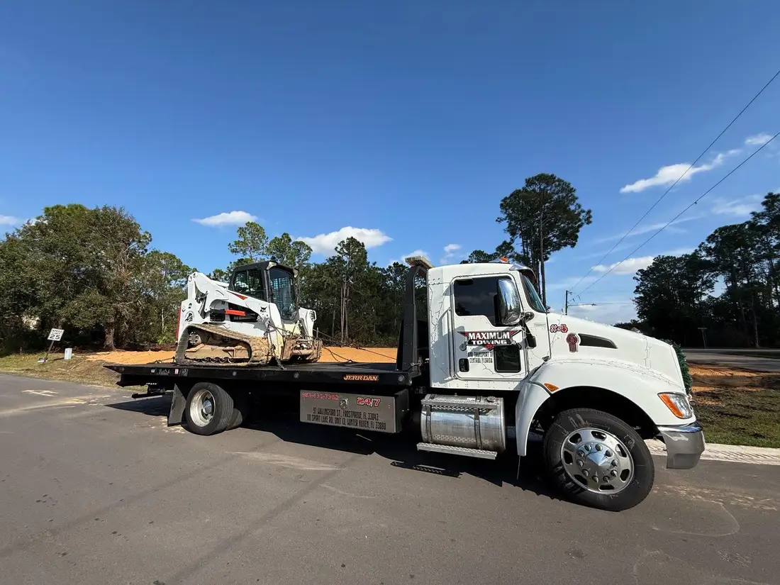 Skid steer ready for transport
